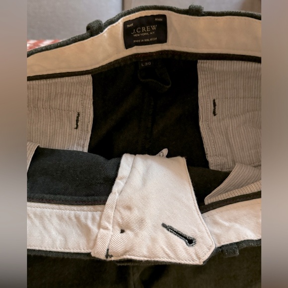 JCrew Hunter Green Soft Heathered Cotton Chinos in 484 Slim Fit, Size 34x30 - Picture 7 of 10